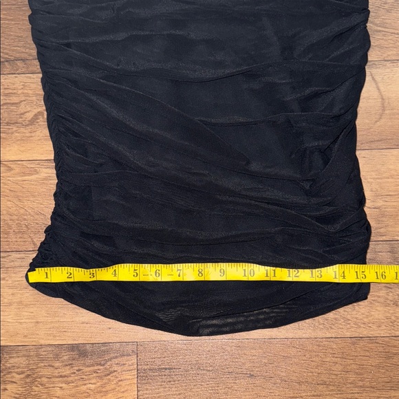 Betsey Johnson New York Size Large Dress Floral Detail Vintage Ruched Overlay - Picture 6 of 14